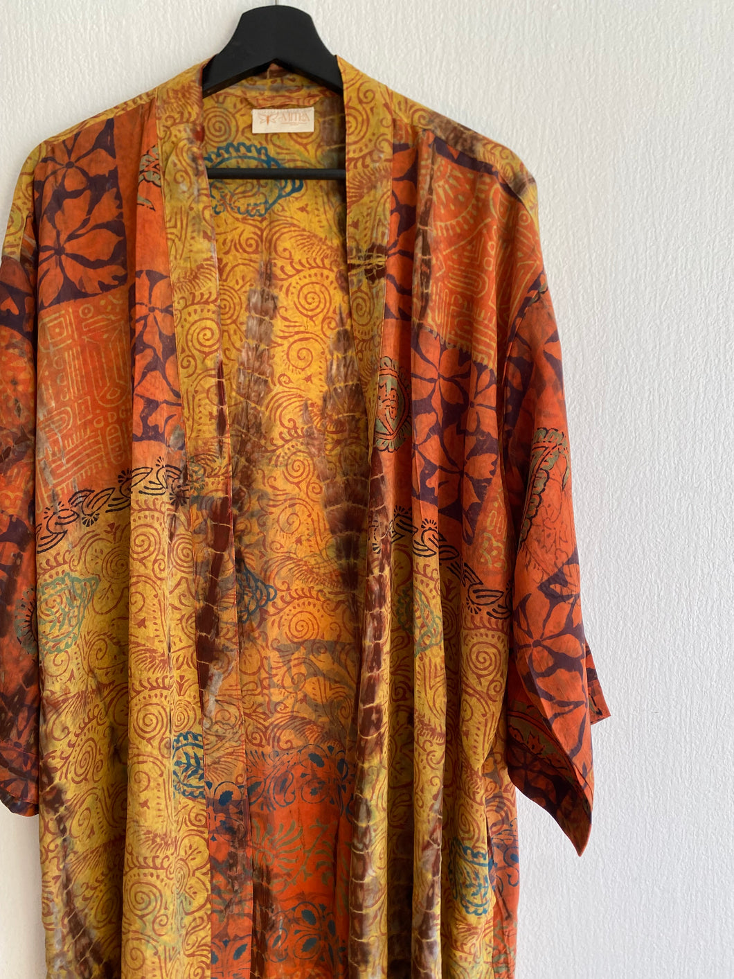 Crepe silk kimono ( One- of a - Kind)