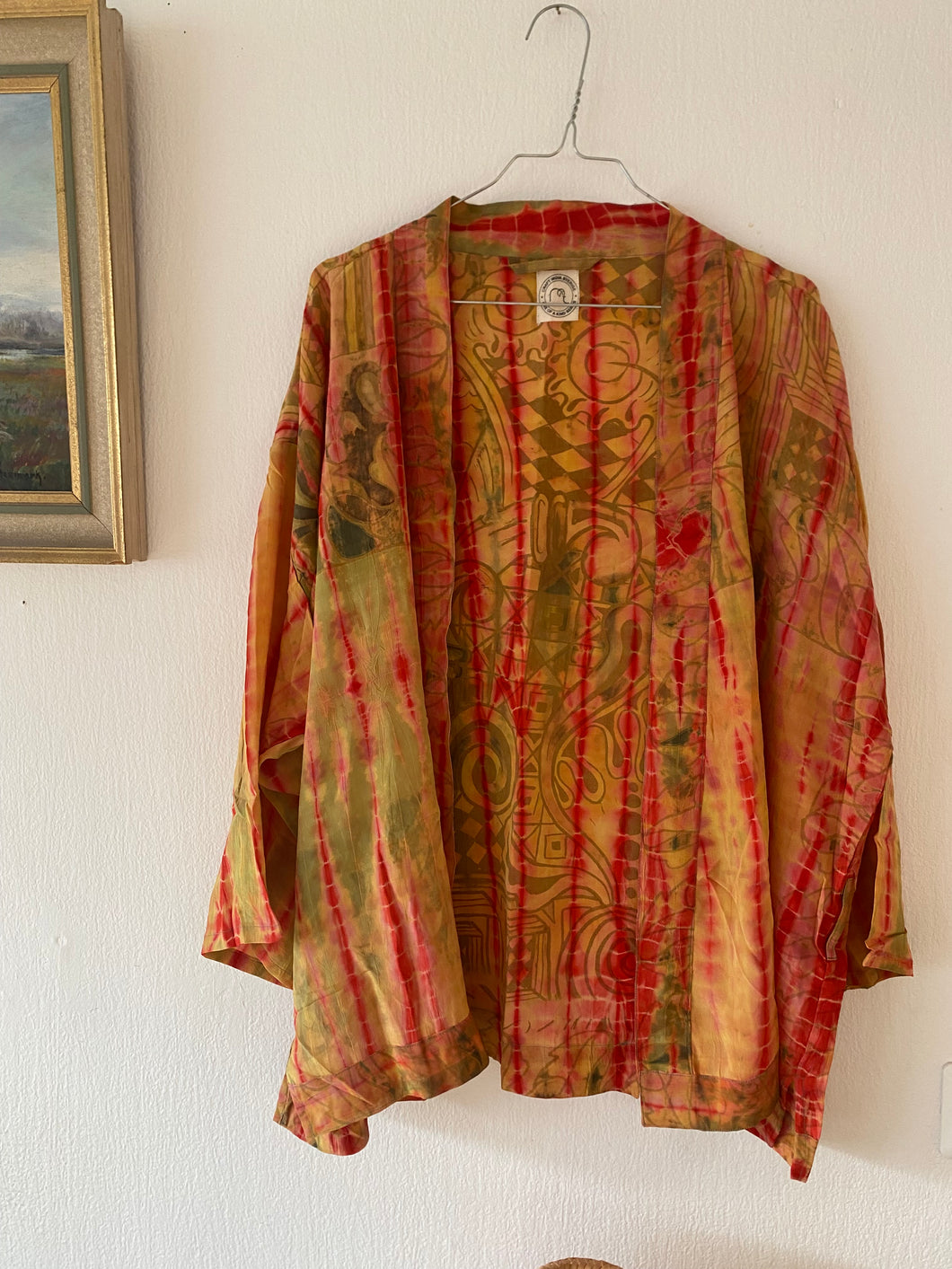 Crepe Silk Kimono(Tie-Dye)