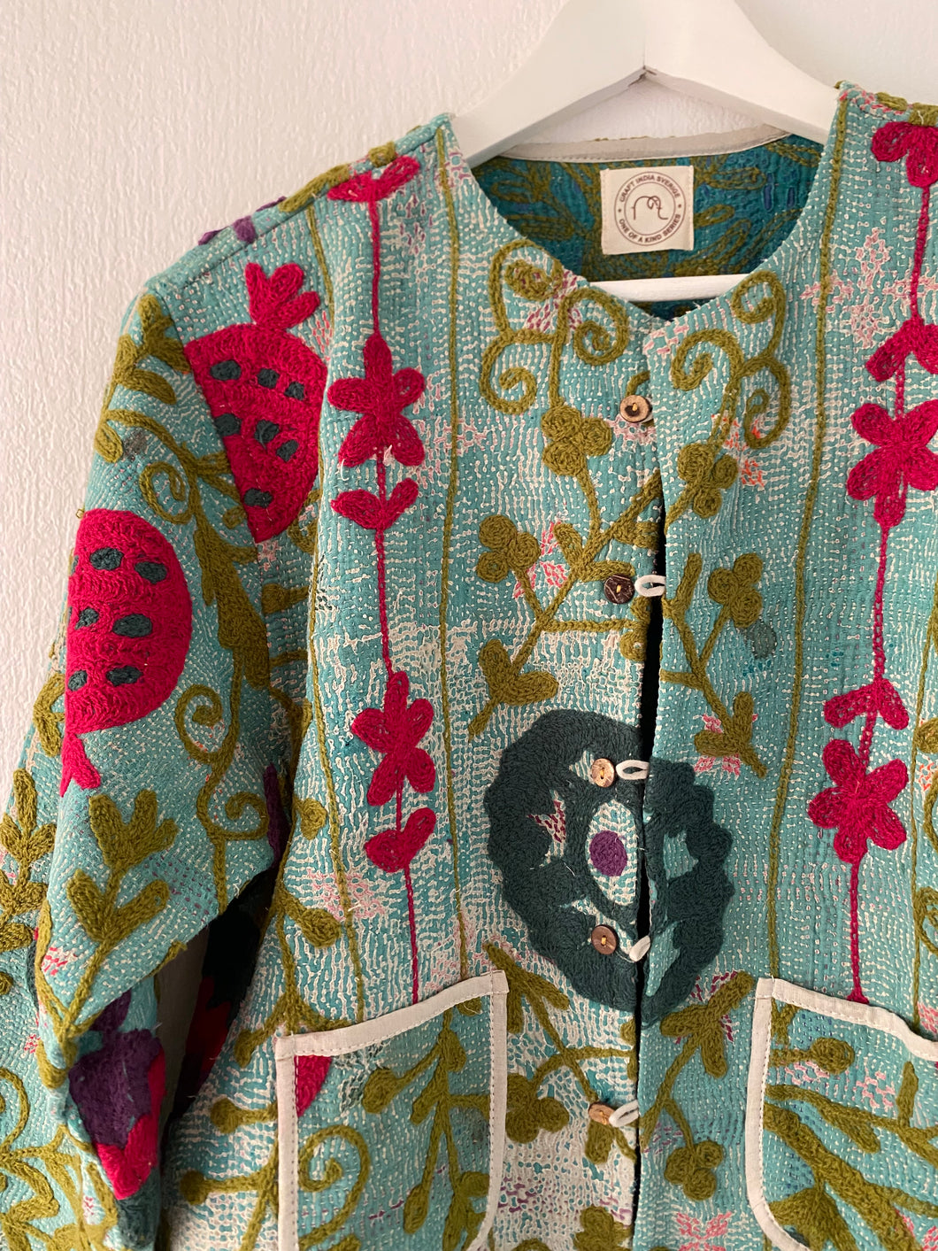 Vintage kantha Suzani jacka M/L