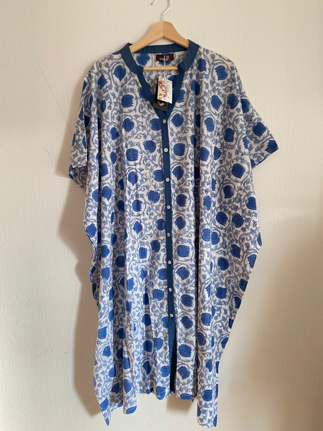 Kaftanklänning (Handtryckt bomull)